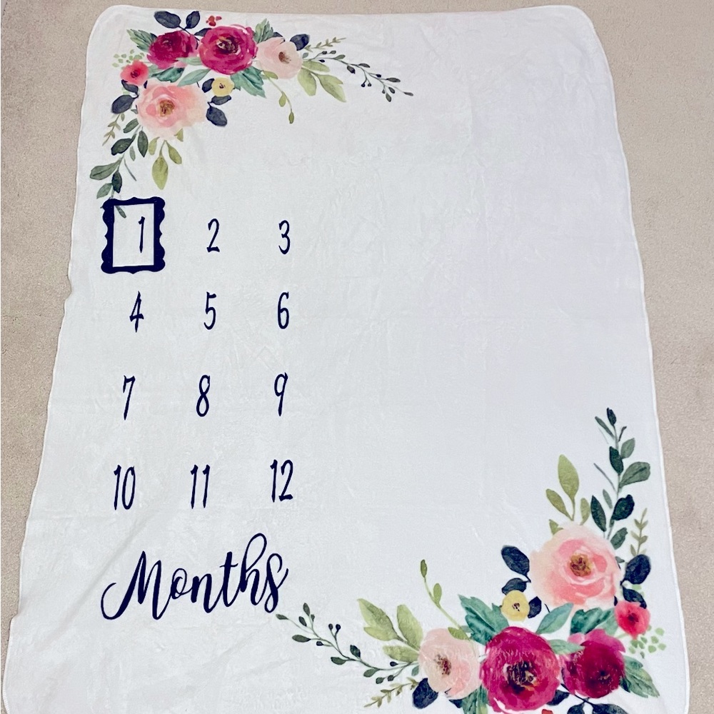 Floral Milestone Blanket